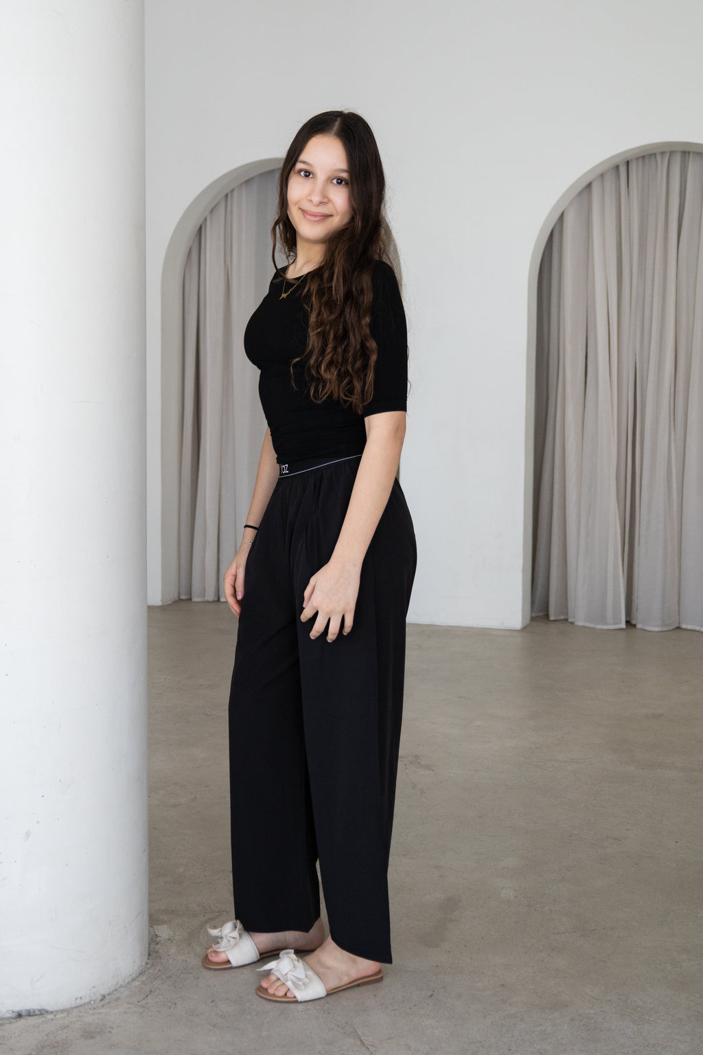 Elegant and versatile, The Noor Top is a timeless modest wardrobe essential designed for effortless everyday style. Featuring a fitted silhouette, classic round neckline and elegant three-quarter sleeves, it pairs beautifully with The Yaz Pants or any Yaz & Co. piece for endless styling options.
