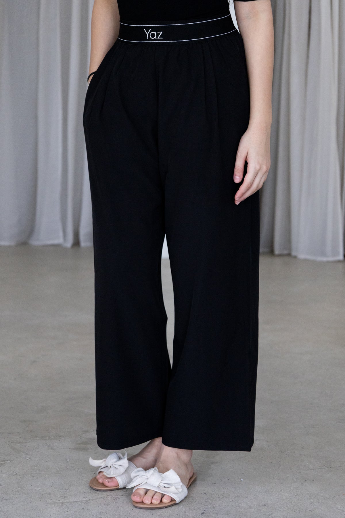 Elegant and versatile, The Yaz Pants are timeless wide-leg pants designed for comfort, modesty and effortless everyday style. Featuring a flowing silhouette and exclusive Yaz branded elastic waistband, they offer a flattering fit with complete freedom of movement—perfect for everyday wear, outings, travel and special occasions.